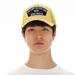 CAN'T DO EPIC SHIT MESH BACK TRUCKER CURVED VISOR IN VINTAGE YELLOW