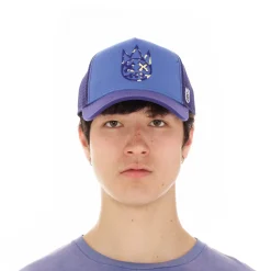 CLEAN LOGO MESH BACK TRUCKER CURVED VISOR IN VINTAGE PURPLE