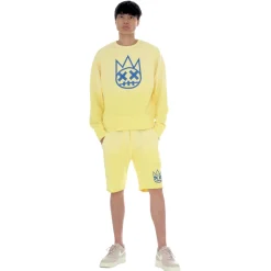 CORE CREW NECK FLEECE IN VINTAGE YELLOW