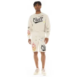 CREW NECK FLEECE IN GRAFFITI