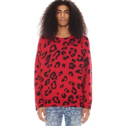 CREW NECK SWEATER IN CHEETAH