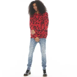 CREW NECK SWEATER IN CHEETAH