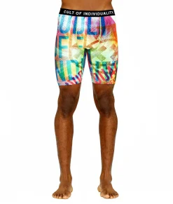 CULT BRIEFS 2 PACK "PARADISE" PRINT/SURF BLUE SOLID