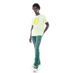 3D CLEAN SHIMUCHAN LOGO SHORT SLEEVE CREW NECK TEE IN PATINA GREEN