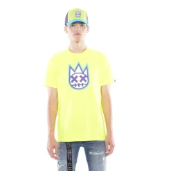 3D CLEAN SHIMUCHAN LOGO SHORT SLEEVE CREW NECK TEE IN HIGHLIGHTER GREEN