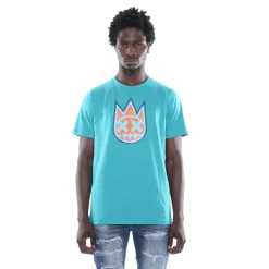 3D CLEAN SHIMUCHAN LOGO SHORT SLEEVE CREW NECK TEE IN TILE BLUE