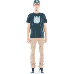 3D CLEAN SHIMUCHAN LOGO SHORT SLEEVE CREW NECK TEE IN TRUE NAVY