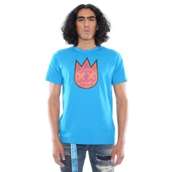 3D CLEAN SHIMUCHAN LOGO SHORT SLEEVE CREW NECK TEE IN DRESDEN BLUE