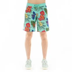 ELASTIC WAIST SWIMSUIT IN HAWAIIAN FLOWER