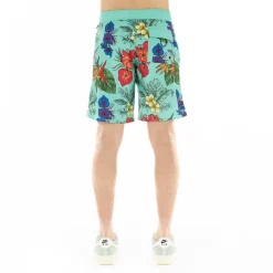 ELASTIC WAIST SWIMSUIT IN HAWAIIAN FLOWER