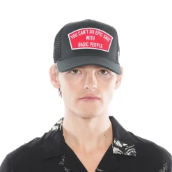 EPIC MESH BACK TRUCKER CURVED VISOR IN BLACK