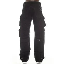GRUNGE BAGGY CARGO JEANS IN BLACK TWILL