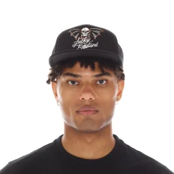 LUCKY BASTARD TRUCKER HAT IN BLACK