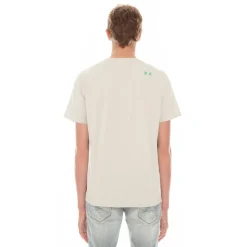 MENS T-SHIRT SLEEVE CREW NECK TEE "BAD BOY MICK"' IN SILVER GREY