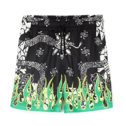MESH ATHLETIC SHORT IN PAISLEY FLAME