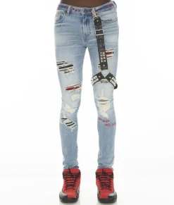 PUNK SUPER SKINNY 220 STUD MOTLEY CRUE IN CRUE