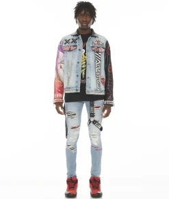 PUNK SUPER SKINNY 220 STUD MOTLEY CRUE IN CRUE