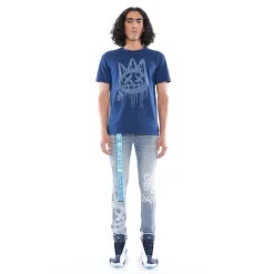 PUNK SUPER SKINNY BELTED STRETCH IN SPRAY