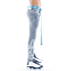 PUNK SUPER SKINNY BELTED STRETCH IN SPRAY