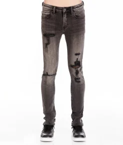 PUNK SUPER SKINNY IN FLINT BLACK JEANS