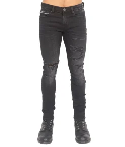 PUNK SUPER SKINNY IN JET BLACK JEANS
