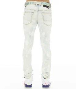 PUNK SUPER SKINNY STRETCH W/ BELT IN SKY