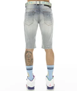 ROCKER MENS SHORT STRETCH W/ BELT IN BLEACH