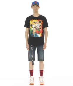 ROCKER MENS SHORT STRETCH W/ BELT IN TIDAL