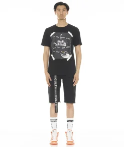 ROCKER MENS SHORT STRETCH W/ BELT IN GRUNGE