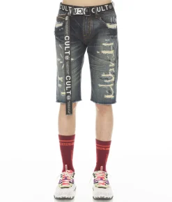 ROCKER SHORT JAPANESE SELVAGE RIDGED W/ BELT IN TARVICK