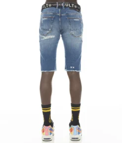ROCKER SHORT STRETCH BELTED IN RAZOR