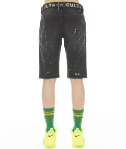 ROCKER SHORT STRETCH BELTED IN ARTIST