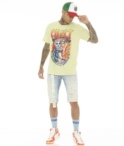 ROCKER SHORT STRETCH W/ BELT IN SCARS
