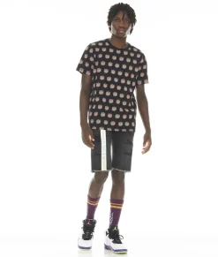 ROCKER SHORT STRETCH W/ BELT IN JET BLACK