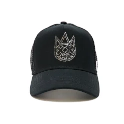 SEQUINS TRUCKER HAT IN BLACK