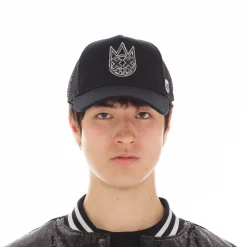 SEQUINS TRUCKER HAT IN BLACK