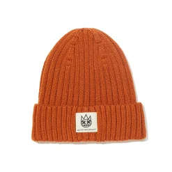 SHIMUCHAN LOGO KNIT HAT IN VINTAGE RUST
