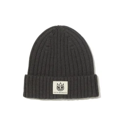 SHIMUCHAN LOGO KNIT HAT IN VINTAGE CHARCOAL
