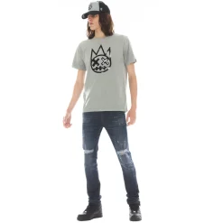 SHIMUCHAN LOGO SHORT SLEEVE CREW NECK TEE IN VINTAGE GREY