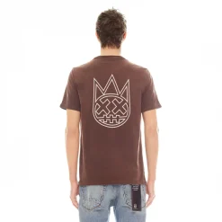 SHIMUCHAN LOGO SHORT SLEEVE CREW NECK T SHIRT IN VINTAGE BROWN