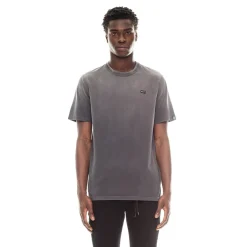 SHIMUCHAN LOGO SHORT SLEEVE CREW NECK T SHIRT IN VINTAGE CHARCOAL
