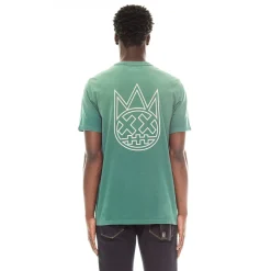 SHIMUCHAN LOGO SHORT SLEEVE CREW NECK T SHIRT IN VINTAGE GREEN