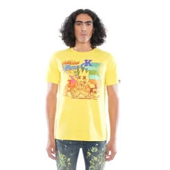 SHORT SLEEVE CREW NECK TEE "KILLER" IN MAIZE