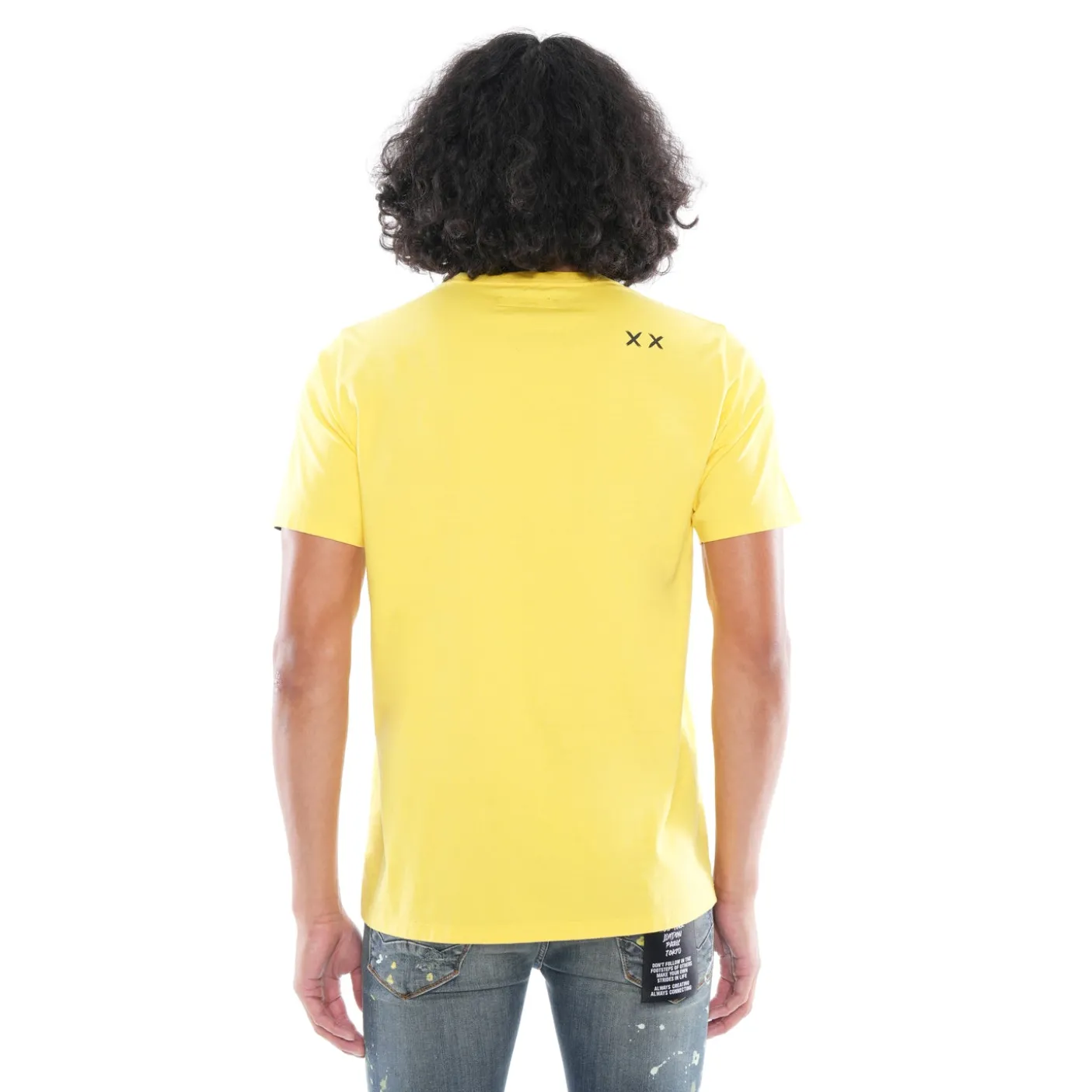 SHORT SLEEVE CREW NECK TEE "KILLER" IN MAIZE