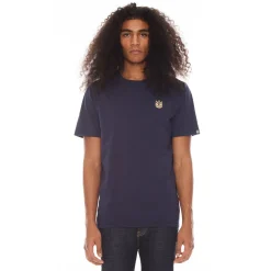 SHORT SLEEVE CREW NECK TEE 26/1'S "FOIL XX" IN NAVY