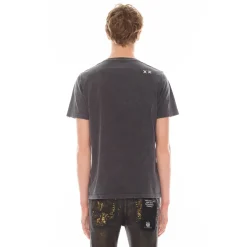 SHORT SLEEVE CREW NECK TEE 26/1'S "HARSH & CRUEL" IN VINTAGE CHARCOAL