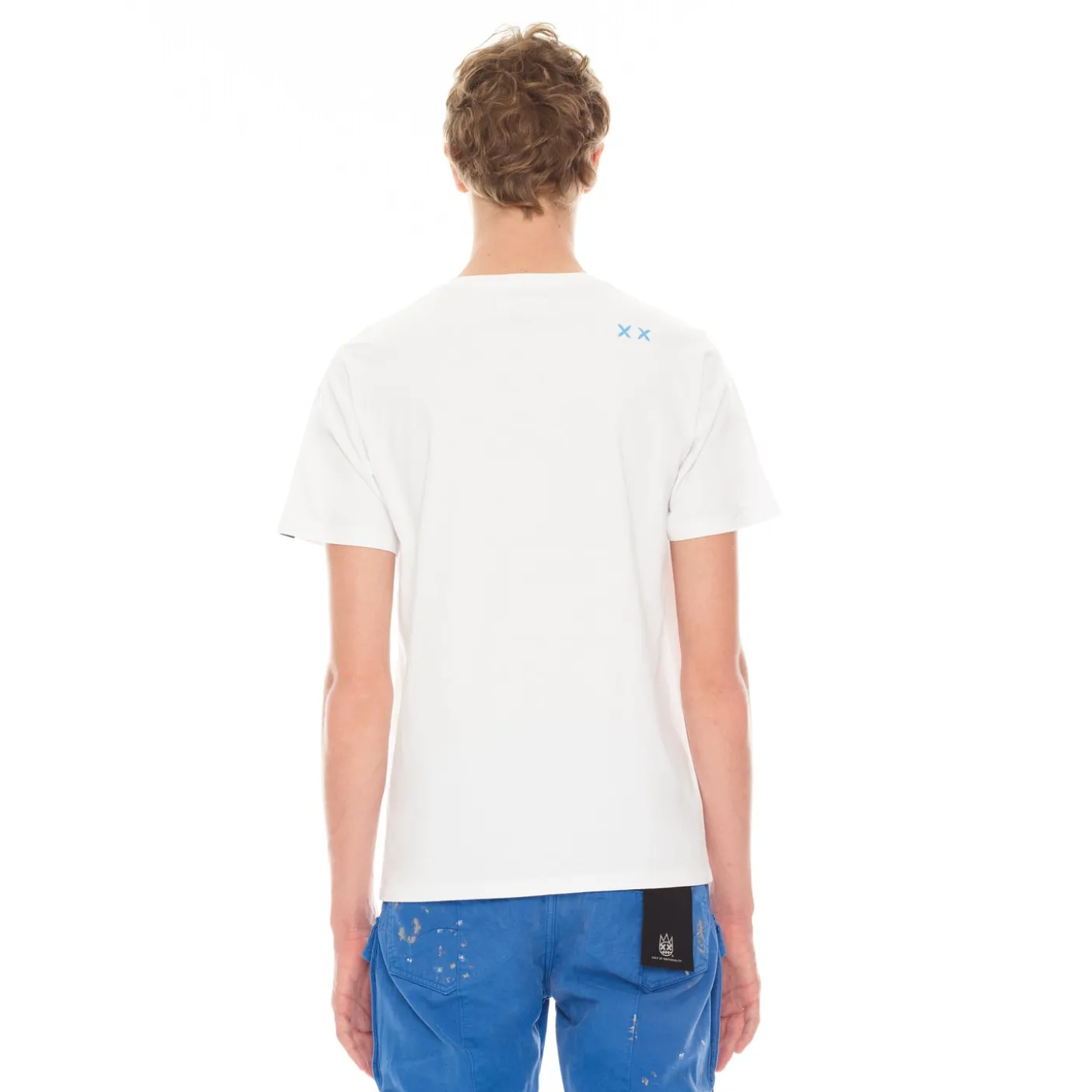 SHORT SLEEVE CREW NECK TEE 26/1'S "C&C" IN WHITE