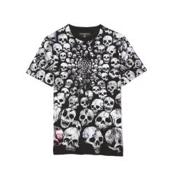 SHORT SLEEVE CREW NECK TEE "GRAVEYARD" IN TIE DYE