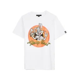 SHORT SLEEVE CREW NECK TEE "TOKE UP DOC" IN WHITE