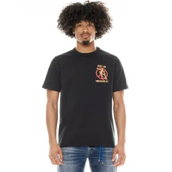 SHORT SLEEVE CREW NECK TEE "SAVE A SKATER" IN PIRATE BLACK